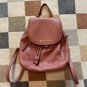 Michael Kors Tan Leather Backpack